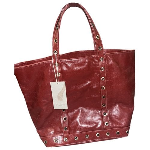 Pre-owned Vanessa Bruno Cabas Leather Tote In Red