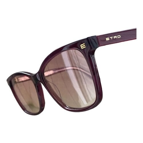 Pre-owned Etro Oversized Sunglasses In Burgundy