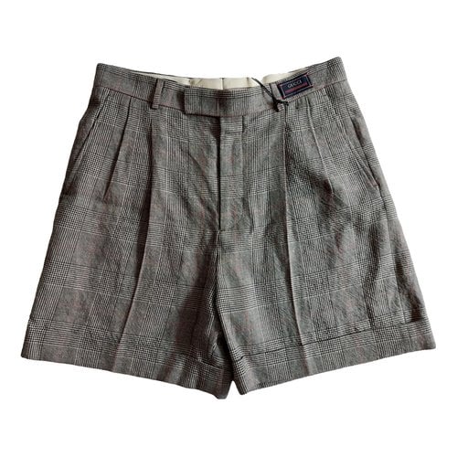 Pre-owned Gucci Linen Short In Grey