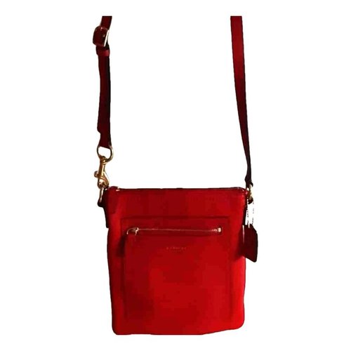 Pre-owned Coach Leather Crossbody Bag In Red