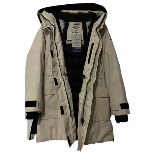 Pre-owned Woolrich Wool Parka In White