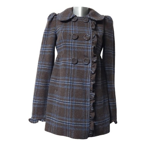 Pre-owned Juicy Couture Wool Coat In Multicolour