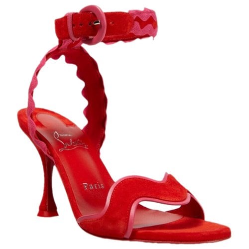 Pre-owned Christian Louboutin Sandal In Red