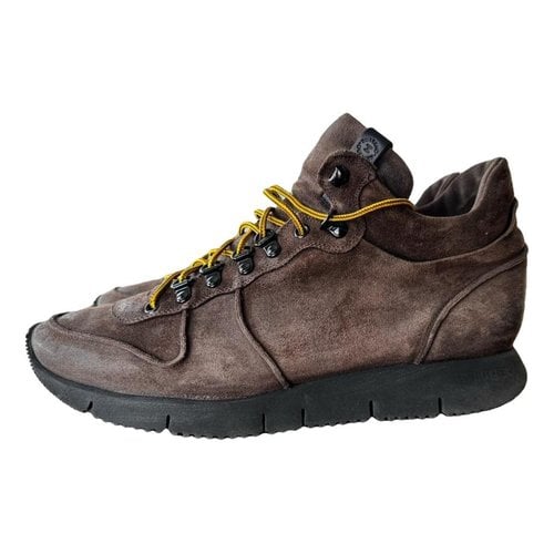 Pre-owned Buttero High Trainers In Brown