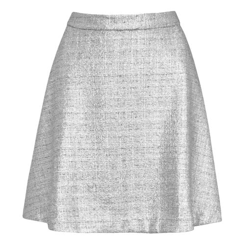 Pre-owned Markus Lupfer Mini Skirt In Silver