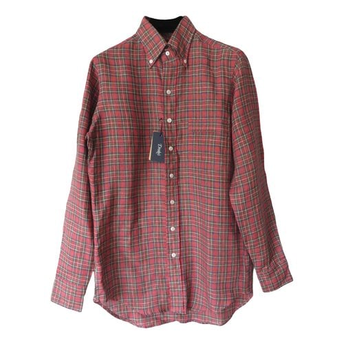 Pre-owned Drake's Linen Shirt In Red
