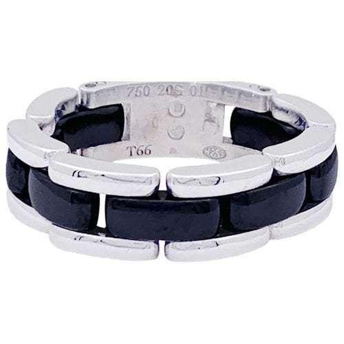 Pre-owned Chanel Ultra Ceramic Ring In White