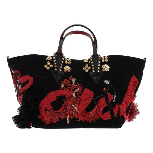 Pre-owned Christian Louboutin Cloth Tote In Black