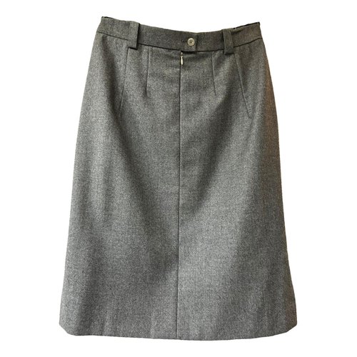 Pre-owned Dior Wool Skirt Suit In Grey