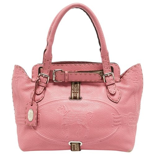 Pre-owned Fendi Leather Tote In Pink
