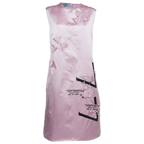 Pre-owned Prada Silk Dress In Pink