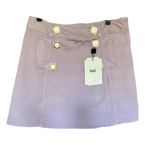 Pre-owned D&g Mini Skirt In Purple