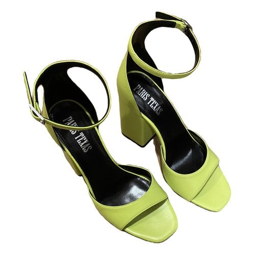 Pre-owned Paris Texas Leather Sandal In Yellow