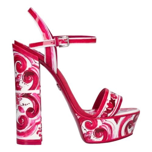 Pre-owned Dolce & Gabbana Leather Heels In Pink