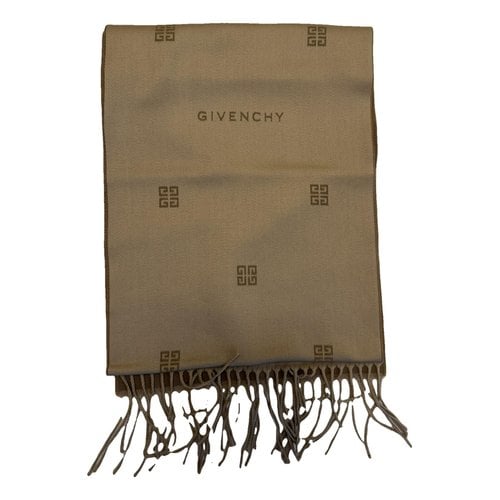 Pre-owned Givenchy Wool Scarf In Camel