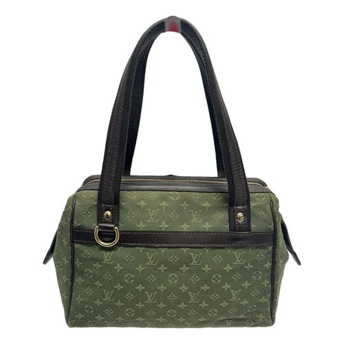 Pre-owned Louis Vuitton Josephine Cloth Handbag In Green