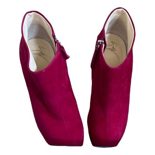 Pre-owned Giuseppe Zanotti Ankle Boots In Pink
