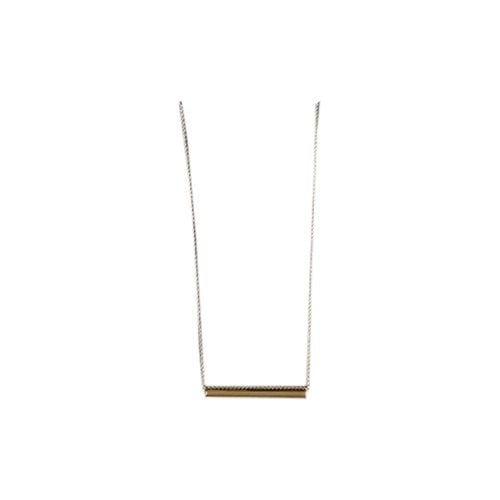 Pre-owned Ginette Ny Straw Pink Gold Necklace In Other