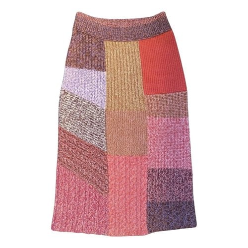 Pre-owned Burberry Cashmere Mid-length Skirt In Multicolour