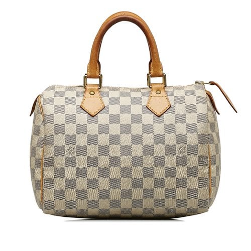Pre-owned Louis Vuitton Speedy Cloth Bag In White