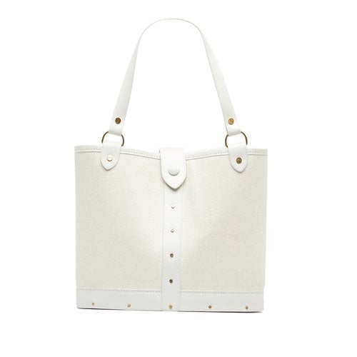 Pre-owned The Row Leather Bag In White