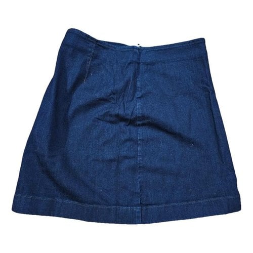 Pre-owned Ann Taylor Mini Skirt In Blue