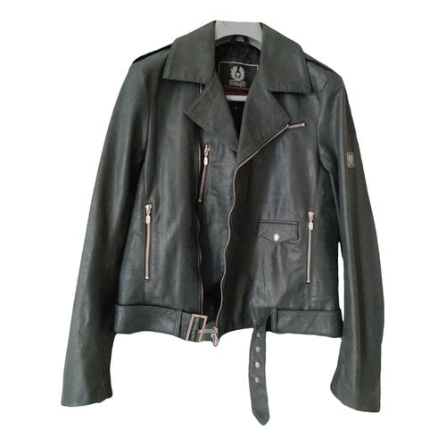 Pre-owned Belstaff Leather Jacket In Blue