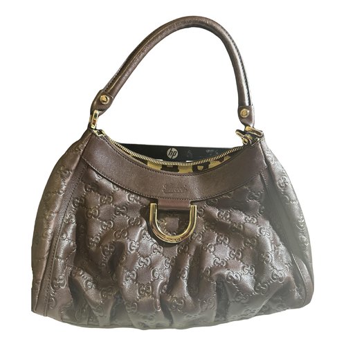 Pre-owned Gucci Charmy Exotic Leathers Handbag In Brown