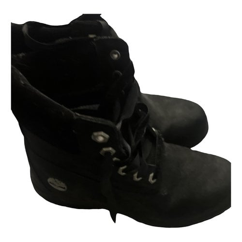 Pre-owned Timberland Boots In Black