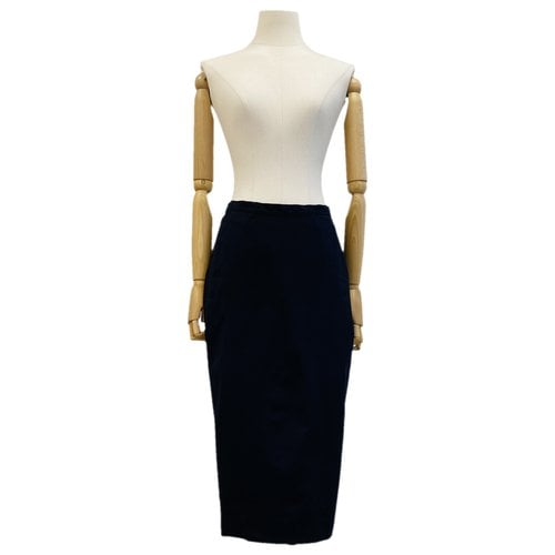 Pre-owned Rick Owens Mid-length Skirt In Navy