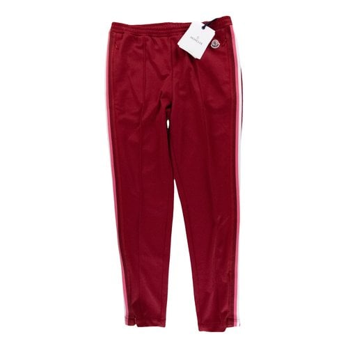 Pre-owned Moncler Trousers In Red