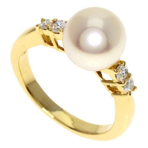 Pre-owned Mikimoto Yellow Gold Ring