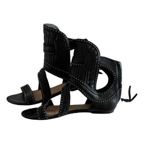 Pre-owned Iro Leather Sandal In Black