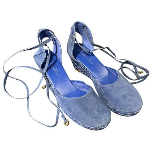 Pre-owned Loro Piana Lace Ups In Blue
