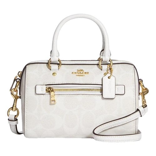 Pre-owned Coach Leather Crossbody Bag In White