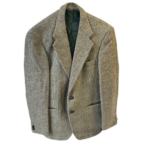 Pre-owned Harris Tweed Wool Vest In Green