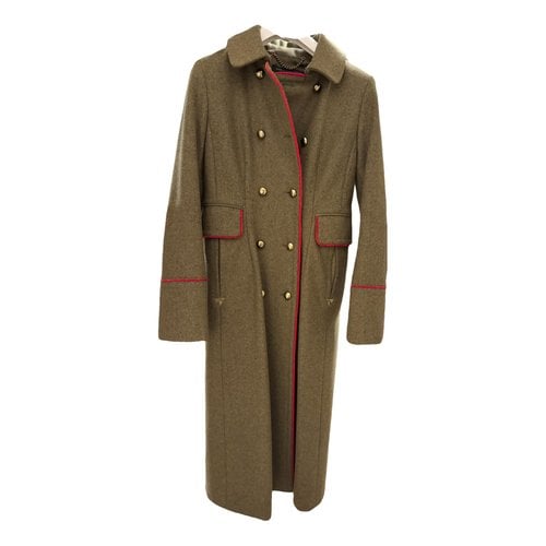 Pre-owned Marc By Marc Jacobs Wool Coat In Khaki