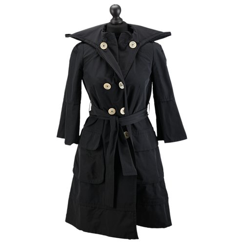 Pre-owned Louis Vuitton Trench Coat In Black