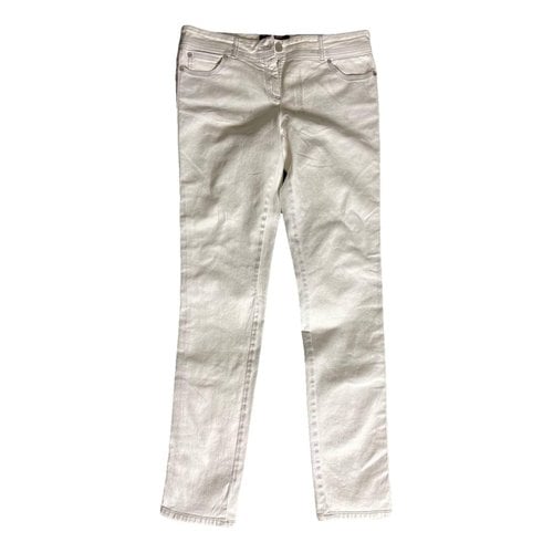 Pre-owned Roberto Cavalli Slim Jeans In White
