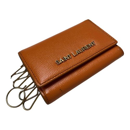 Pre-owned Saint Laurent Leather Purse In Orange