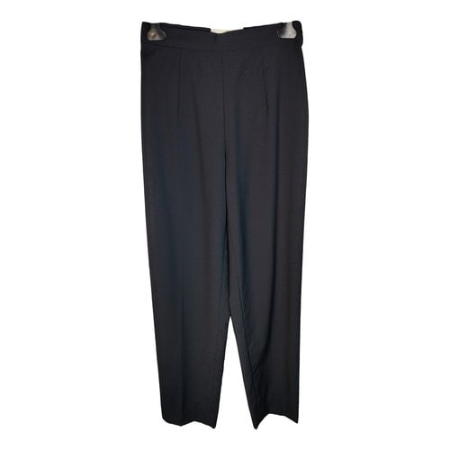 Pre-owned Les Copains Wool Trousers In Blue