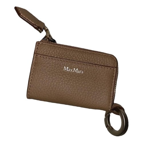 Pre-owned Max Mara Leather Wallet In Camel