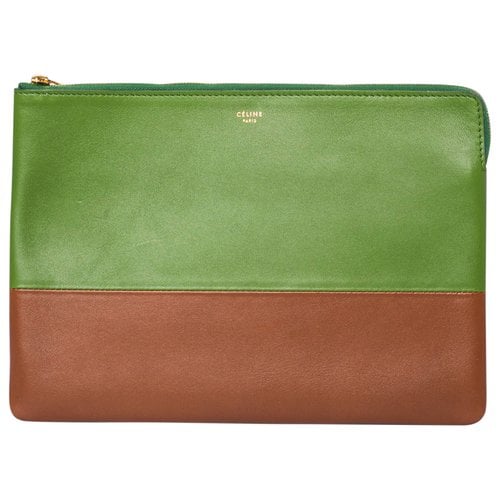 Pre-owned Celine Leather Clutch Bag In Multicolour