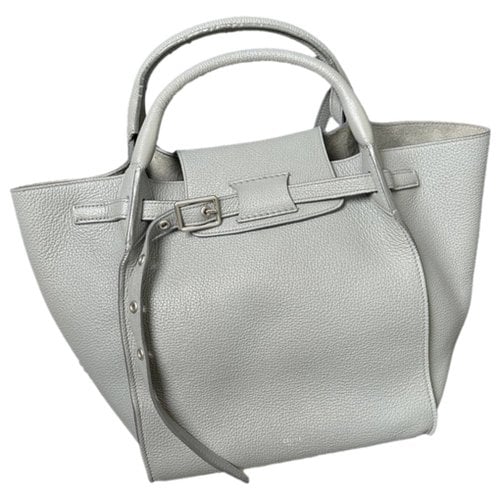 Pre-owned Celine Big Bag Leather Handbag In Grey