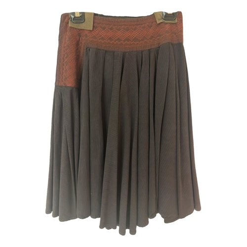 Pre-owned Dries Van Noten Linen Skirt In Multicolour