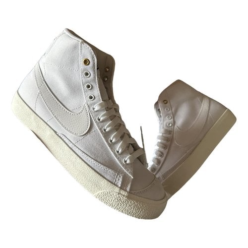 Pre-owned Nike Blazer Cloth Trainers In White