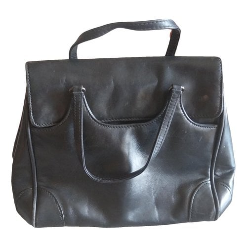 Pre-owned Banana Moon Leather Handbag In Black