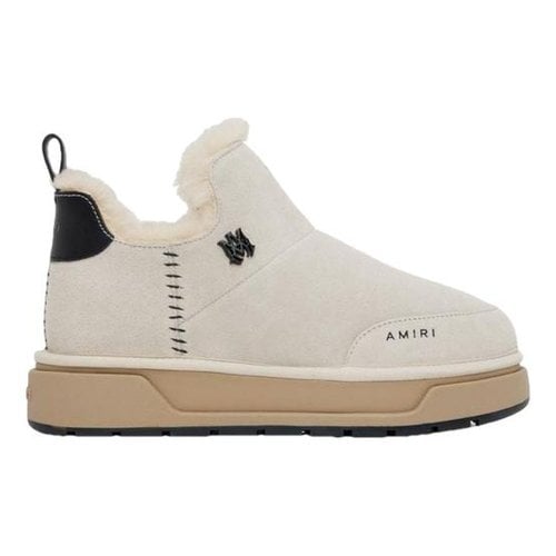 Pre-owned Amiri Boots In Beige