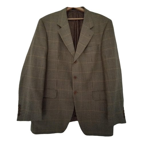 Pre-owned Guy Laroche Wool Vest In Khaki