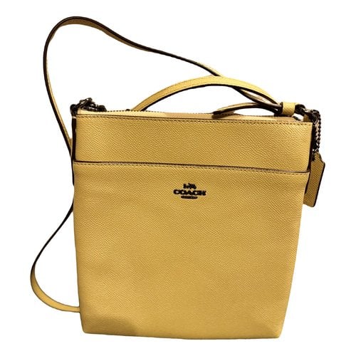 Pre-owned Coach Leather Crossbody Bag In Yellow